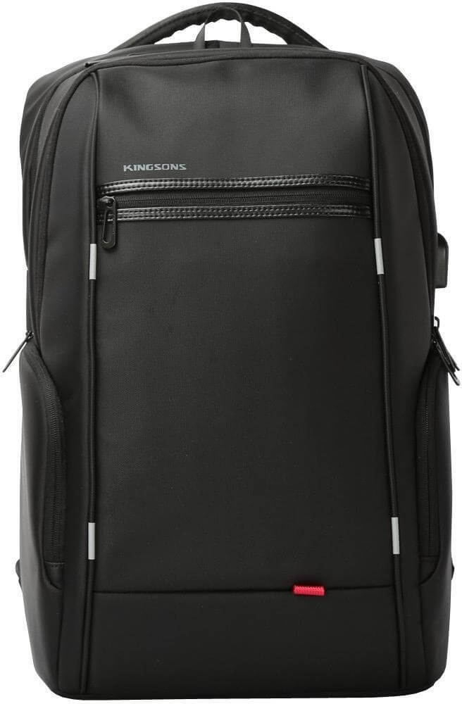 Kingsons Smart USB 15.6" Laptop Backpack - Black