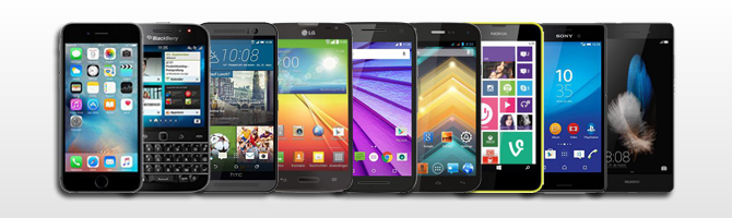Many different cell phone models