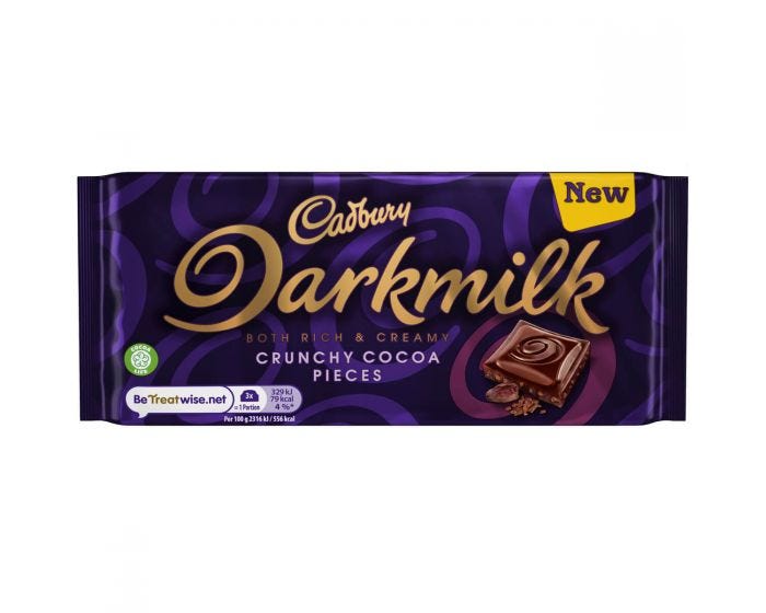 Cadbury Darkmilk Crunchy Cocoa Pieces 85g