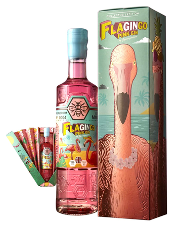 Zymurgorium FlaGingo Pink Gin Limited Edition Presentation Gift Set Box, 50 cl