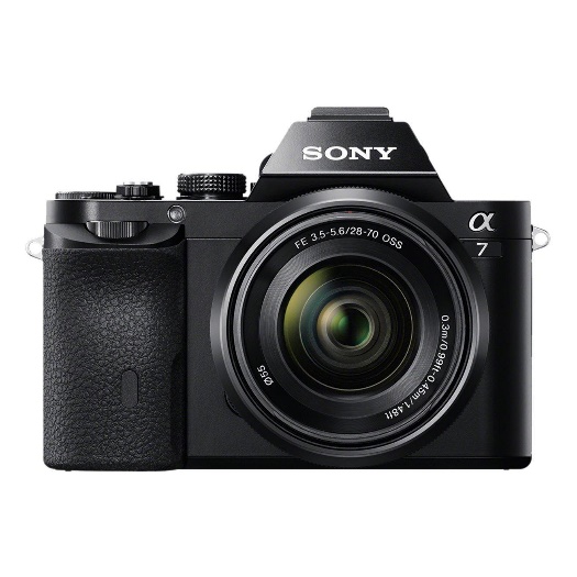 Sony Alpha 7 [24.3MP, WiFi, 3"] black incl. AF E 28-70mm 1:3.5-5.6 OSS lens