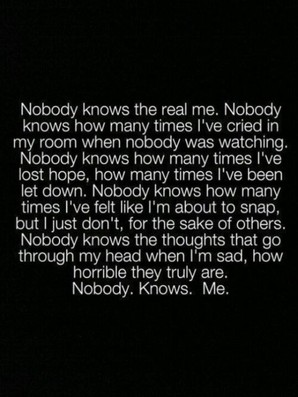 No body knows the real me