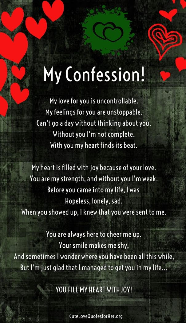My confession poem