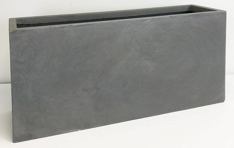 Contemporary Light Concrete Grey Trough Planter by IDEALIST Lite H51.5 L100 W36 cm, 185 ltrs Cap.