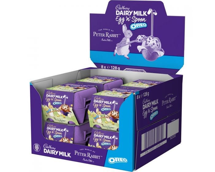 Dairy Milk Egg 'n' Spoon Oreo 128g (Box of 8)