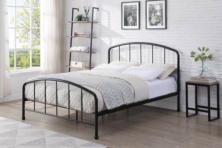 Belmont Industrial Style Black Metal Bed Frame Single / Double / King Sizes