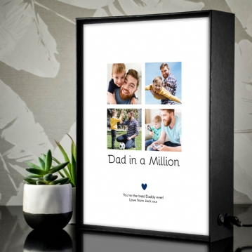 Dad in a Million Personalised Photo Light Box