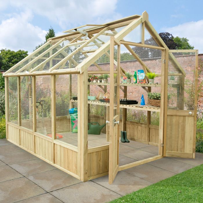 Hartwood 8' x 10' Premium Wooden Greenhouse