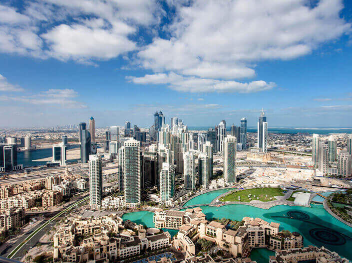 Image of Dubai city skyline 