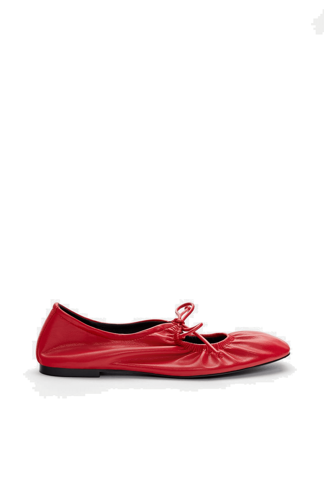 Ballerina flats with laces, RED