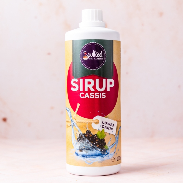 Zero-Sugar Blackcurrant Syrup 1 liter from Soulfood LowCarberia