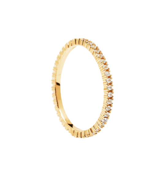 White Essential Ring Gold - 925 sterling silver / 18K gold plating