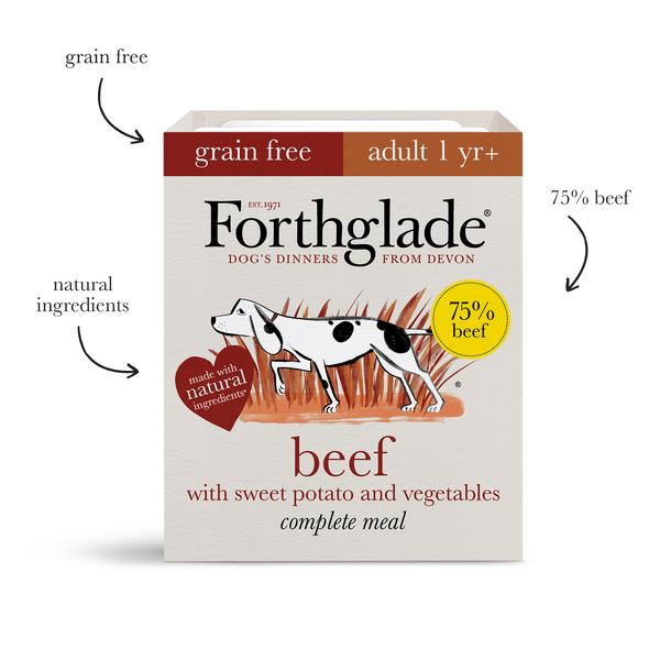 Beef with sweet potato & vegetables natural wet dog food (395g)