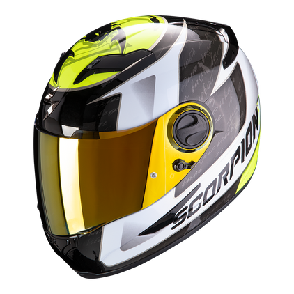 Scorpion EXO-490 Tour White Neon Yellow