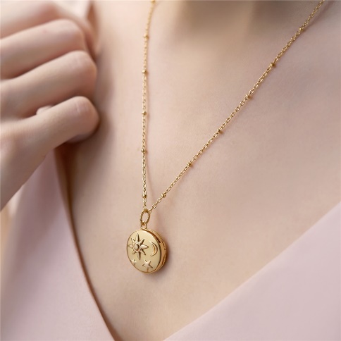 Newbridge Silverware Locket with Sun Moon & Stars 2