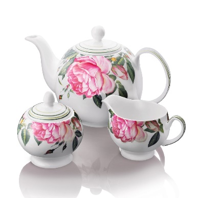 Newbridge Silverware Rose Collection 3 piece Teaset 2