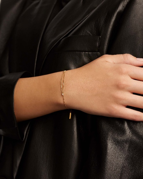 Nia gold Bracelet - 925 sterling silver / 18K gold plating