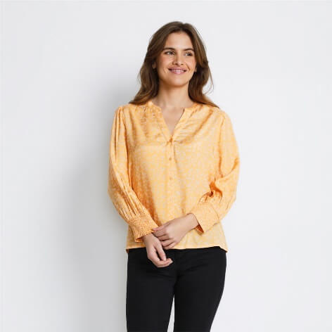 Kaffe Kasalli Printed Blouse Yellow 1