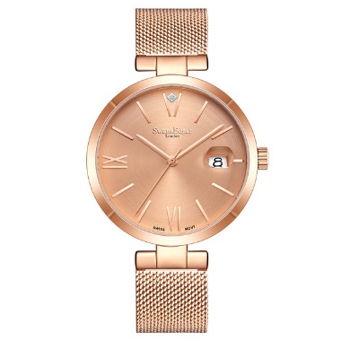 Ladies Pastel Diamond Swiss Quartz Rose