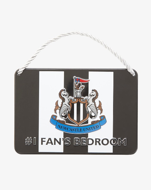 No 1 Fan Metal Sign - Black/White