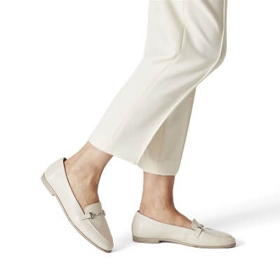 Tamaris Slip-On Brogues Ivory 1