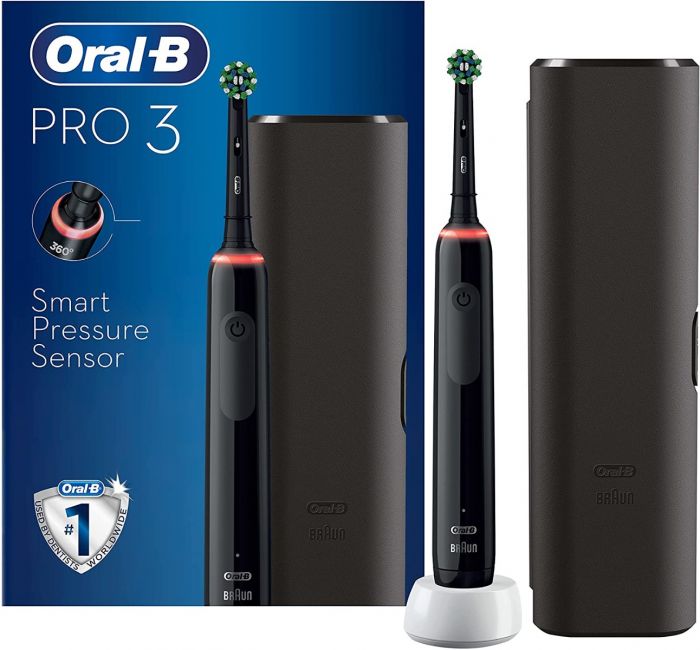 Oral-B Pro 3 3500 Cross Action Black (+Travel Case)