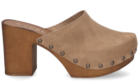 Plateau's - Cypres - Octavia Taupe Damesklompjes