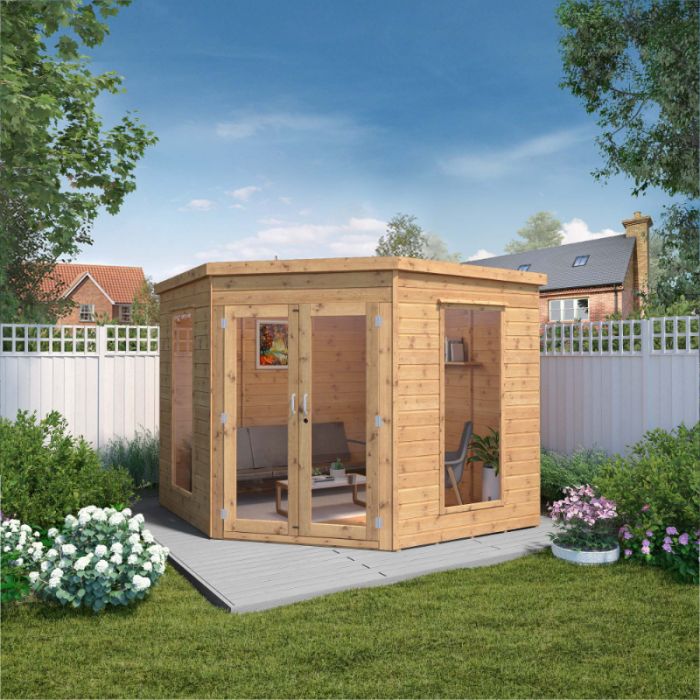 Adley 8' x 8' Chelsea Deluxe Corner Summer House