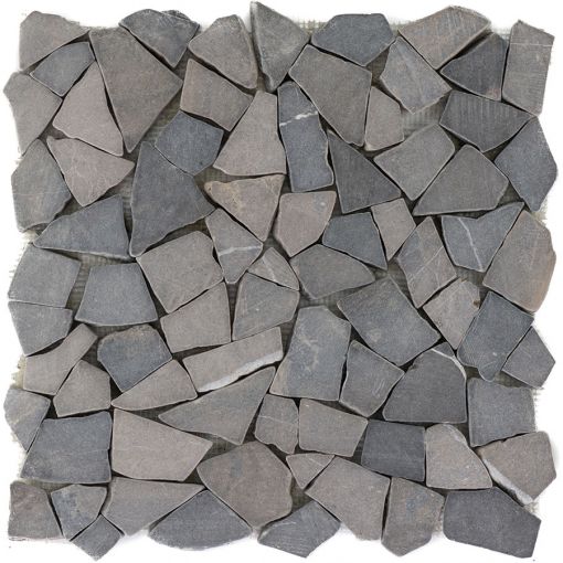 Natural stone mosaic Polymosaic Poly Graphite 30.5x30.5 2