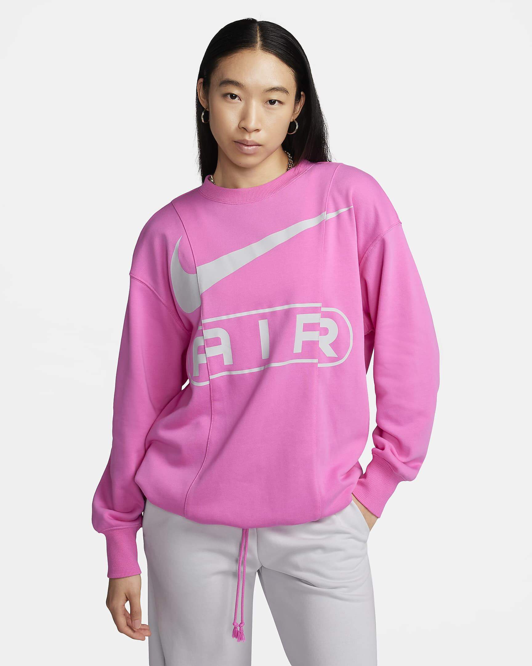 Nike Air Women's Over-Oversized Crew-Neck French Terry Sweatshirt