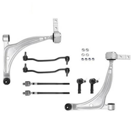 2002-2006 Nissan Altima Front Lower Control Arm Tierod Sway Bar Ball Joint Kit