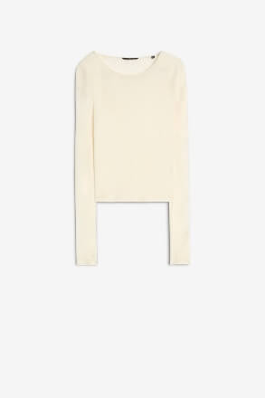 LONG SLEEVE CREW NECK TEE COTTON SOLITARY STAR