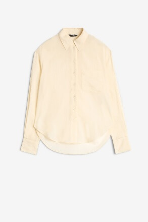 OVERSIZE BUTTON DOWN SHIRT VOILE IVORY