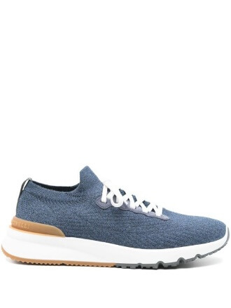 brunello cucinelli - Cotton sneakers in blue