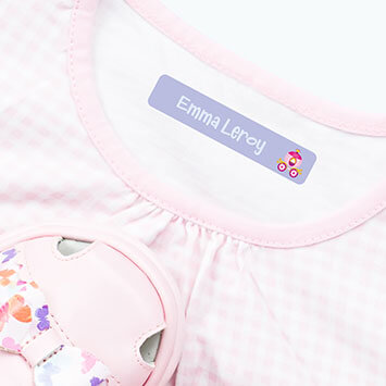 Rectangular iron-on clothing labels