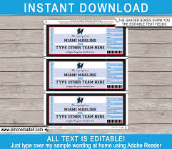 Miami Marlins Game Ticket Gift Voucher ...