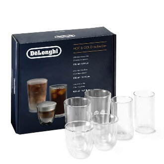 Coffee cups and glasses, Hot&Cold Collection, Set of 2 cappuccino glasses, 2 cold brew glasses, 2 double wall thermal cups, undefined, Unspecified