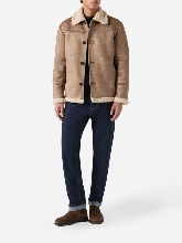 Giacca Kells pied de poule con colletto in eco shearling