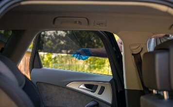 Sun protection without film, easy installation in the car