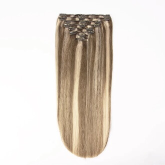 Iced Cappuccino Full Head Clip In Hair Extensions