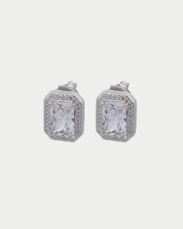 Large Stone Stud Earrings