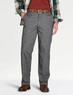 Pegasus Fleece Lined Chino Trouser - Charcoal