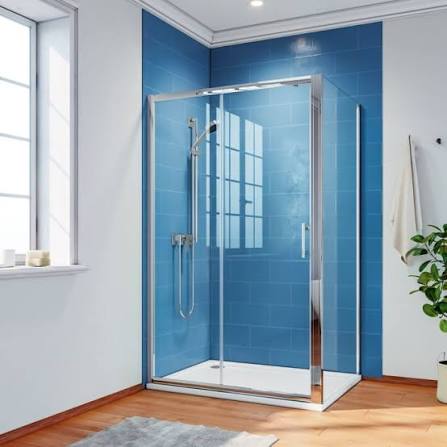 1200x700mm Shower Enclosure with Sliding Door & Shower Tray | Elegant Showers UK