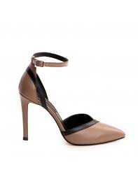 Pantofi stiletto piele naturala Grej Renee