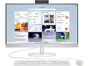HP 27 inch All-in-One Desktop PC 27-cr0025a - 27" - Shell white (D9UB8PA) - Center facing
