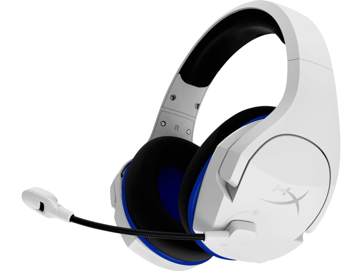 HyperX Cloud Stinger Core - Wireless Gaming Headset (White-Blue) - PS5-PS4 (4P5J1AA)
