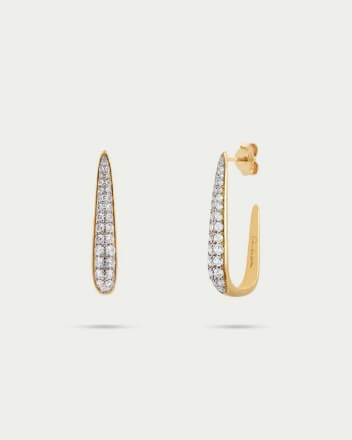 Lady tall pavé earrings