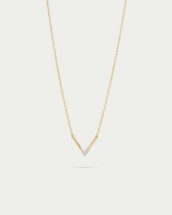 Minimal V-necklace with zirconia - SHAPES