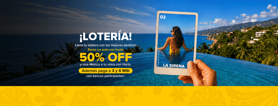 Hertz Mexico car rental for road trips and vacations