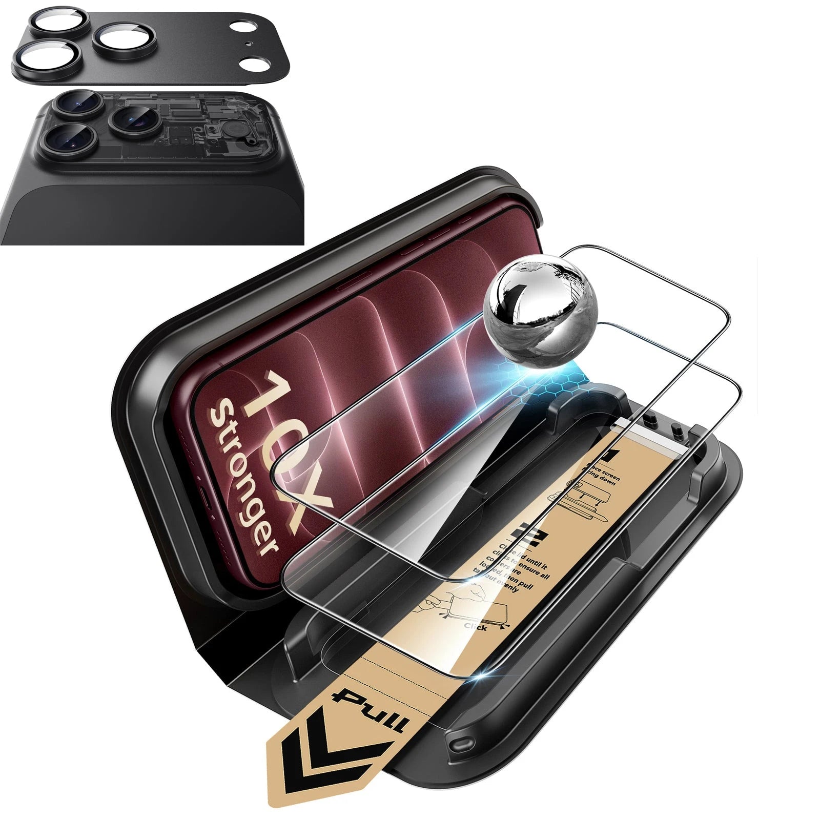 ESR Armorite Pro screen protector with UltraFit installation tray and full-coverage camera lens protector